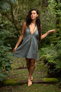 OCEANA DRESS - GREY BLUE
