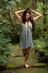 OCEANA DRESS - GREY BLUE