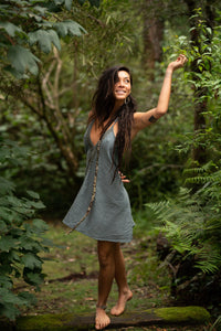 OCEANA DRESS - GREY BLUE