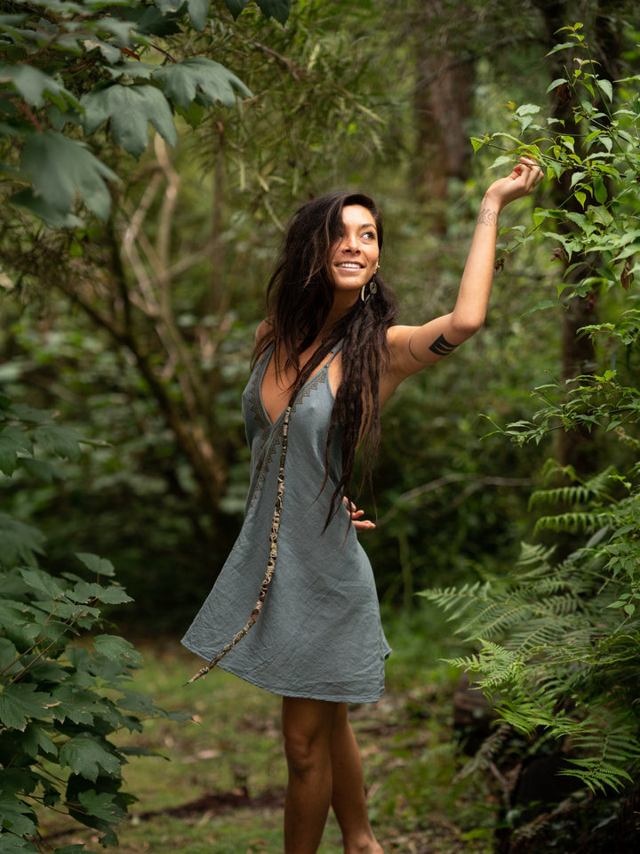 OCEANA DRESS - GREY BLUE