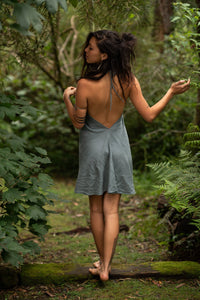 OCEANA DRESS - GREY BLUE
