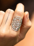 BOHEMIAN SEED OF LIFE RING - SILVER