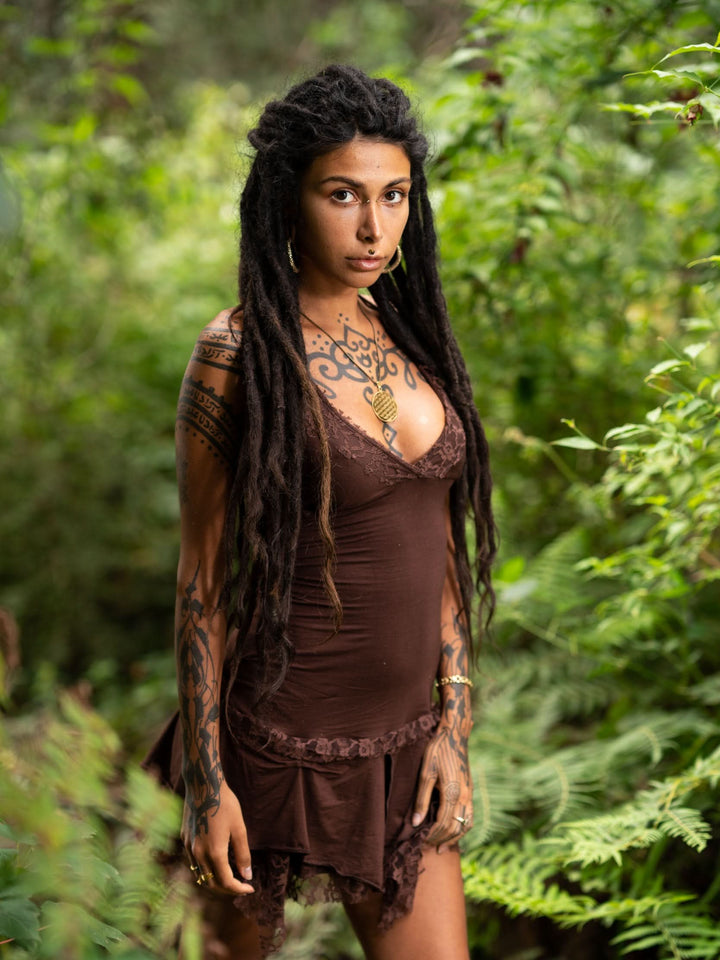STEAMPUNK DRESS - BROWN