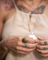 MANDALA FLOWER OF LIFE RING - BRASS