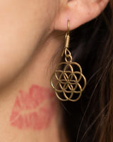 SACRED GEOMETRY SEED EARRINGS - BRASS