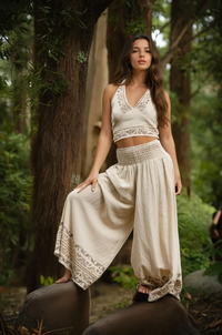 PANTALON LARGE RIVER - SABLE
