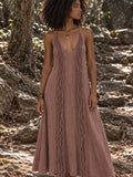 ROBE TRIBALE BRODÉE À LA MAIN - NATUREL