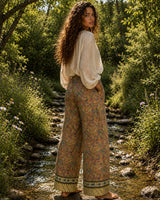 OIL PAINTING SILK PANTS