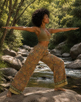 OIL PAINTING SILK PANTS
