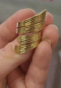 BAGUE FEUILLES ENLACÉES - LAITON