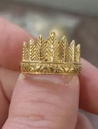 BAGUE COURONNE DE ROI - LAITON