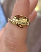 WAVING RING - BRASS