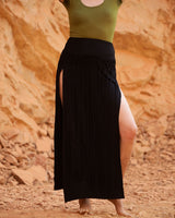 WILLOW MACRAME SKIRT - BLACK