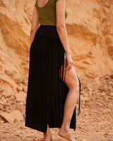 WILLOW MACRAME SKIRT - BLACK