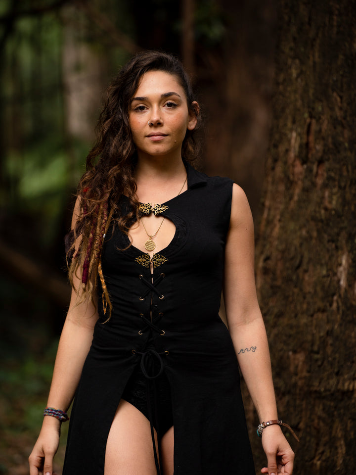 ENCHANTED EARTH VEST - BLACK