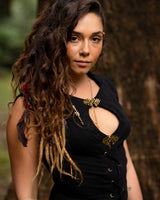 ENCHANTED EARTH VEST - BLACK