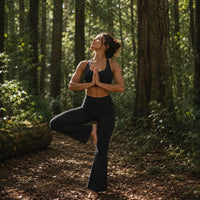 PANTALON DE YOGA EN BAMBOU - NOIR
