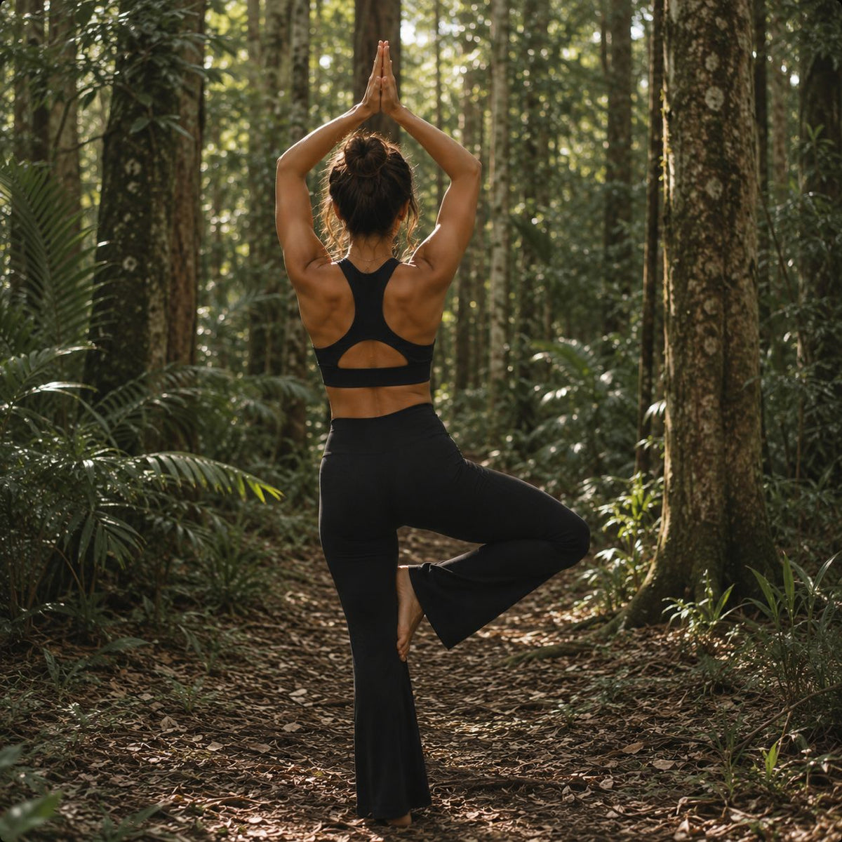 PANTALON DE YOGA EN BAMBOU - NOIR
