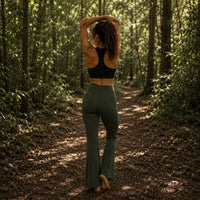 PANTALON DE YOGA EN BAMBOU - VERT FORÊT