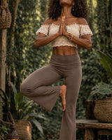 BAMBOO YOGA PANTS - BROWN