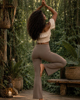 BAMBOO YOGA PANTS - BROWN
