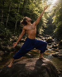 PANTALON DE YOGA EN COTON ERIKO - HOMME - BLEU