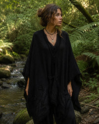 NOMADIC PONCHO - BLACK