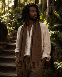 ÉCHARPE ALPAGA - HOMME - MARRON
