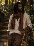 ALPACA SCARF - MAN - BROWN