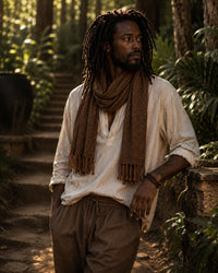 ÉCHARPE ALPAGA - HOMME - MARRON