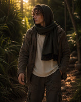 ALPACA SCARF - MAN - GREEN