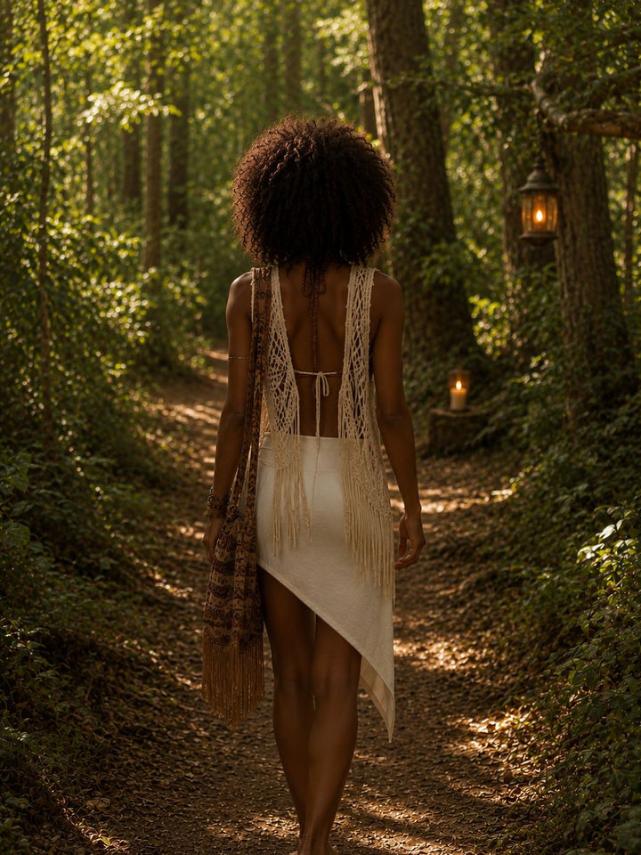 BAMBOO SOLSTICE SKIRT - CREAM