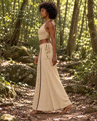 SOLENNE STRING PANEL WRAP SKIRT