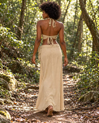 SOLENNE STRING PANEL WRAP SKIRT