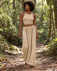 SOLENNE STRING PANEL WRAP SKIRT
