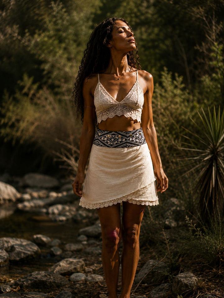 SHAMANIC EARTH SKIRT - CREAM