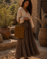 BAROQUE EARTH SILK BAG