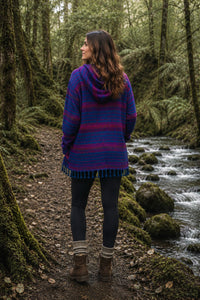 PULL D'HIVER À CAPUCHE ORLY - BLEU