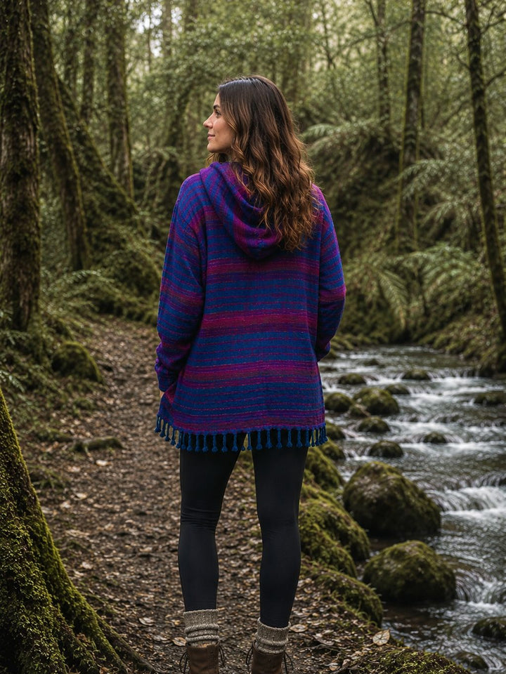 ORLY HOODED WINTER JUMPER - BLUE