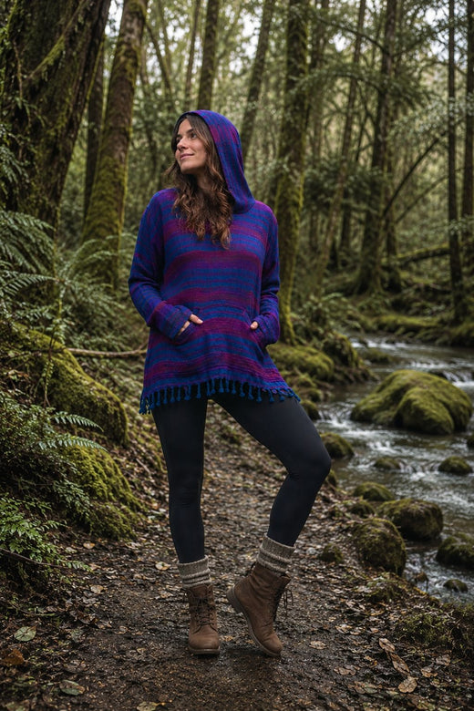 ORLY HOODED WINTER JUMPER - BLUE