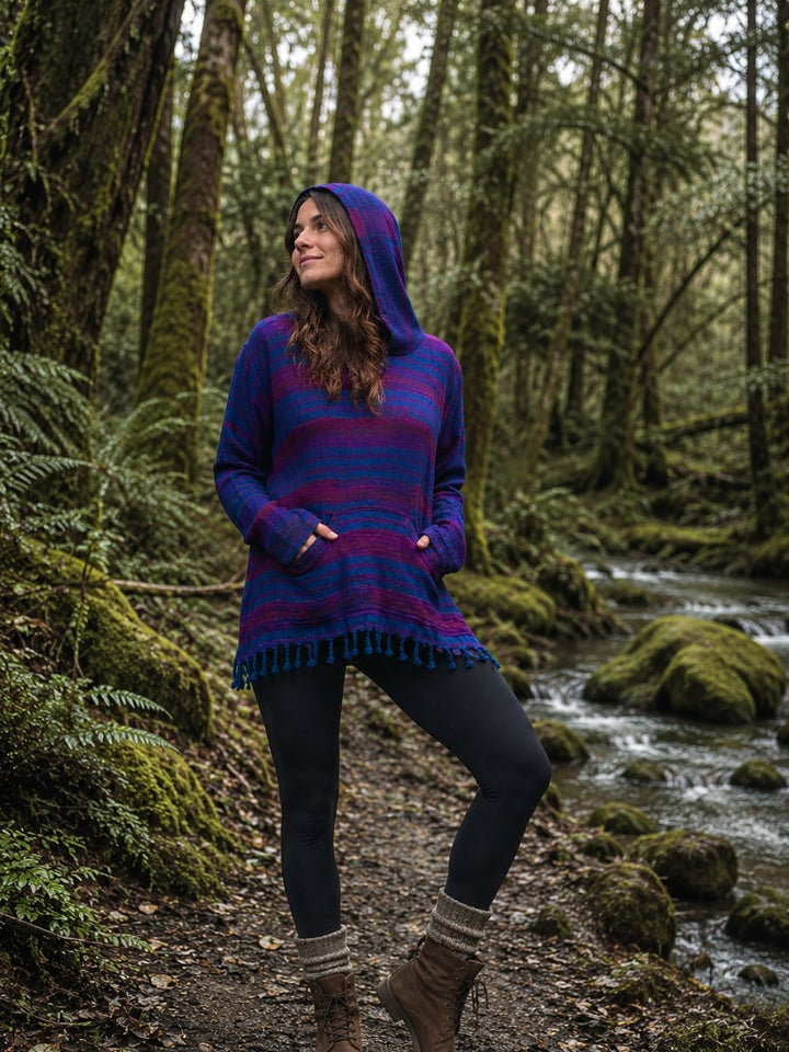 ORLY HOODED WINTER JUMPER - BLUE