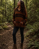 ORLY HOODED WINTER JUMPER - BROWN