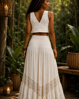 FREE SPIRIT CROPPED TOP - WHITE