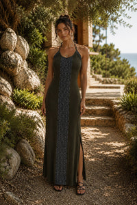 HAND-EMBROIDERED TRIBAL DRESS - GREEN