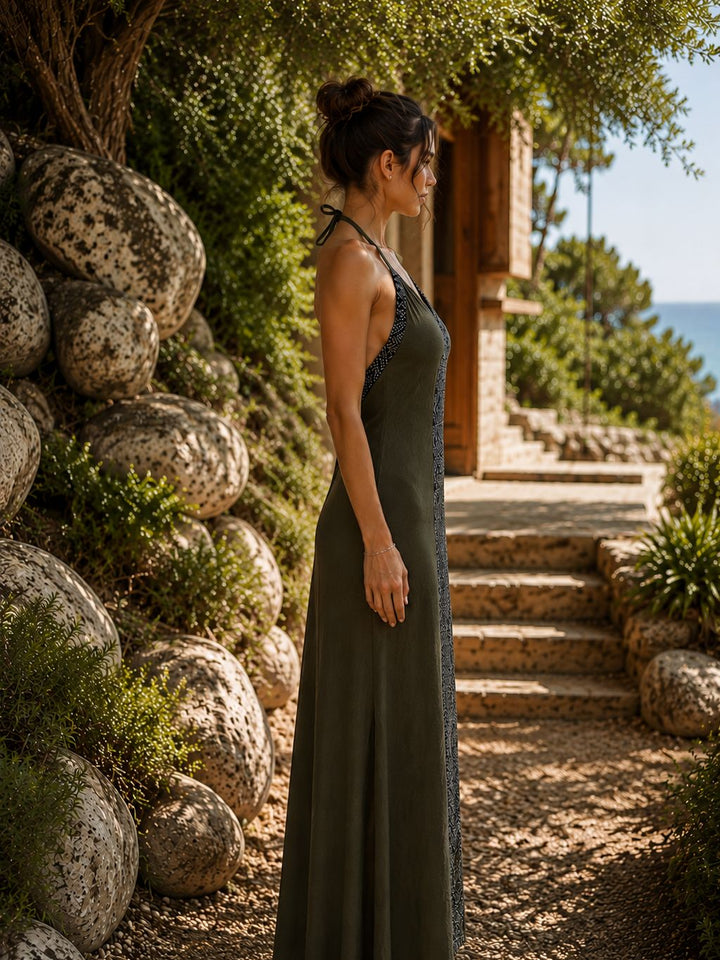 HAND-EMBROIDERED TRIBAL DRESS - GREEN