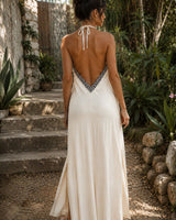 HAND-EMBROIDERED TRIBAL DRESS - NATURAL