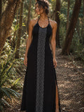HAND-EMBROIDERED TRIBAL DRESS - BLACK