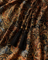 MIDNIGHT MAHARANI SILK PALAZZO PANTS