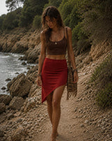 BAMBOO SOLSTICE SKIRT - TERRACOTTA