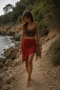 JUPE BAMBOU SOLSTICE - TERRACOTTA